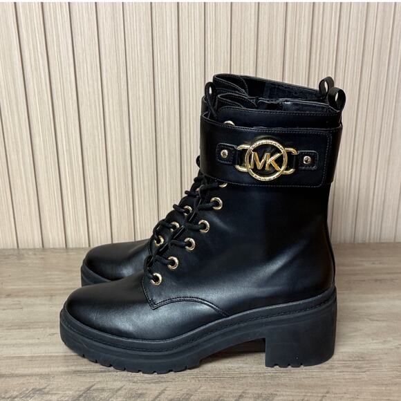 MICHAEL Michael Kors Rory Leather Combat Boot Women’s Size 8.5 - Picture 5 of 12